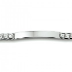 Zilveren graveerarmband gourmette 6-zijdes geslepen plaat 6,0 mm MAAT 19 - 51378
