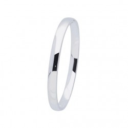 Silver Lining Zilveren bangle solid 6mm ovaal 56mm - 45355
