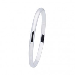 Silver Lining Zilveren bangle solid 5mm ovaal 60mm - 45356