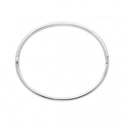 Silver Lining Zilveren bangle solid 6mm ovaal 60mm - 45357