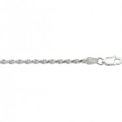 zilveren armband koord gediamanteerd 2,8 mm 19 cm - 48993