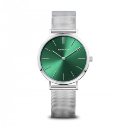 Bering horloge Classic polished silver 34cm - 46643