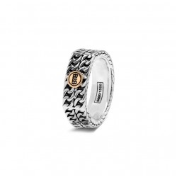 144-19 Esther Double Mini Limited ring silver gold 14krt - 50564