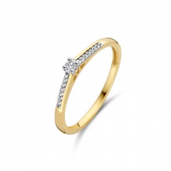 Blush Diamonds Ring 14k Geelgoud met diamant 0,06 en 0,04 1639YDI MAAT 17 - 51542