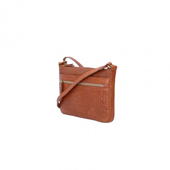 Cognac kleurige online tas