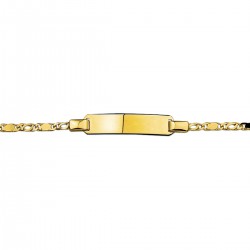 14k Gouden graveerarmband valkenoog plaat 5,0 mm MAAT 11-13 cm - 50483