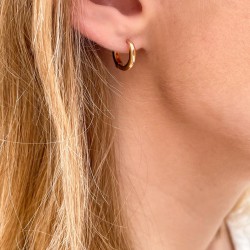 24Kae Earring Hoops zilver verguld 42415Y 1,1cm - 48623