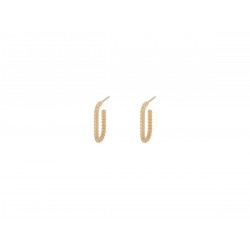 24Kae Earring with rope structure -  goudverguld 42441Y - 50273
