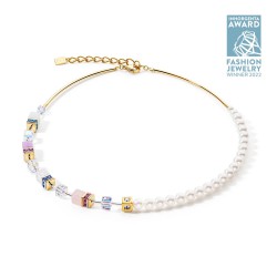 Coeur de Lion GeoCUBE® Precious Fusion Pearls collier multicolour pastel 5086/10-1522 - 49765