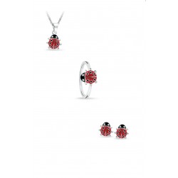 Bellini Zilveren ketting lieveheersbeestje 38CM - 45709