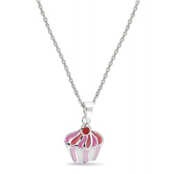 Bellini kinder collier met cupcake roze - 45702