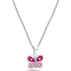 Bellini kinder collier met vlinder roze - 45703