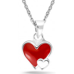 Bellini kinder collier met hart rood - 45698