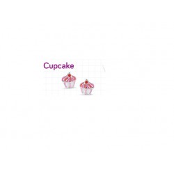 Bellini kinder oorbellen cupcake rose - 45731