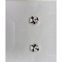 Bellini zilveren kinder oorbellen Pinguin - 49072