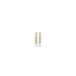 Blush oorbellen Geel en Wit goud met zirkonia 7129BZI MAAT 10,2mm - 45880