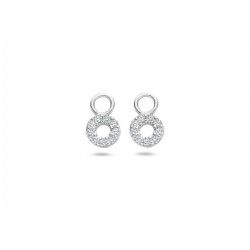 Oorbedels 9065WZI - 14k Witgoud met zirkonia - 50227
