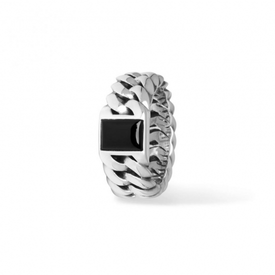 Buddha to Buddha 603ON Chain Stone Ring Onyx Silver MAAT 16 - 42549