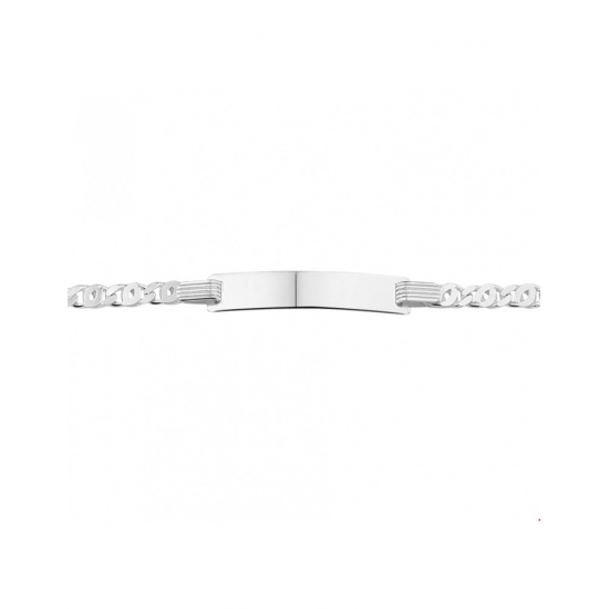 Zilveren Kinder Graveerarmband valkenoog plaat 14-16 cm - 40080