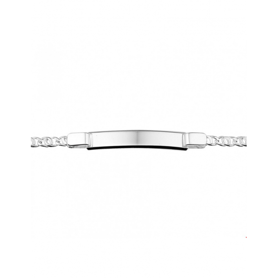 Zilveren Graveerarmband plaat 18 cm - 40084