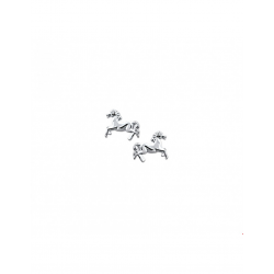 Zilver Oorknoppen paard - 40104