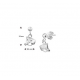 Zilver Oorhangers paardenhoofd - 40109