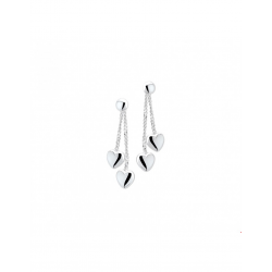 Zilver Oorhangers hart - 40116