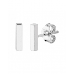 Zilver Oorknoppen balkje - 40125