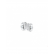 Zilver Klapcreolen zirkonia poli/mat - 40126