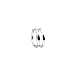 Zilveren Klapoorringen rond - 40133