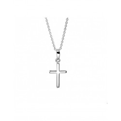 Zilveren Collier kruis 41 + 4 cm - 40139