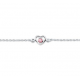 Zilveren Armband hart en zirkonia 13 - 15 cm - 40145