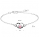 Zilveren Armband hart en zirkonia 13 - 15 cm - 40145
