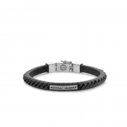 Buddha to Buddha 162BL-E Komang Small Leather Bracelet Black MAAT 19cm - 40390