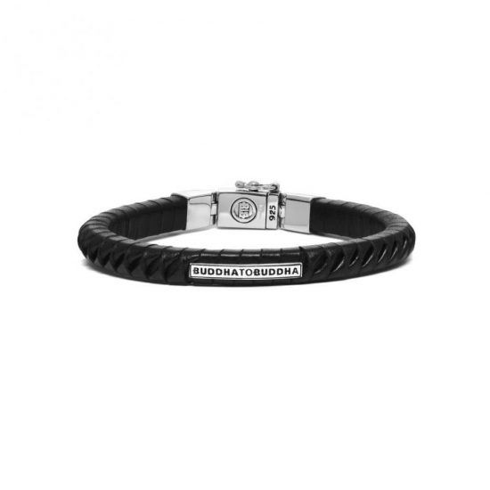 Buddha to Buddha 162BL-E Komang Small Leather Bracelet Black MAAT 19cm - 40390