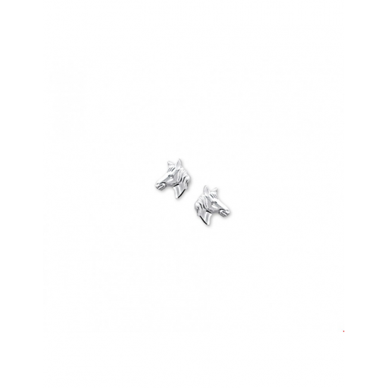 Zilveren Oorknoppen paardenhoofd 8,5mm - 40149