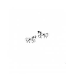 Zilver Oorknoppen paarden - 40150