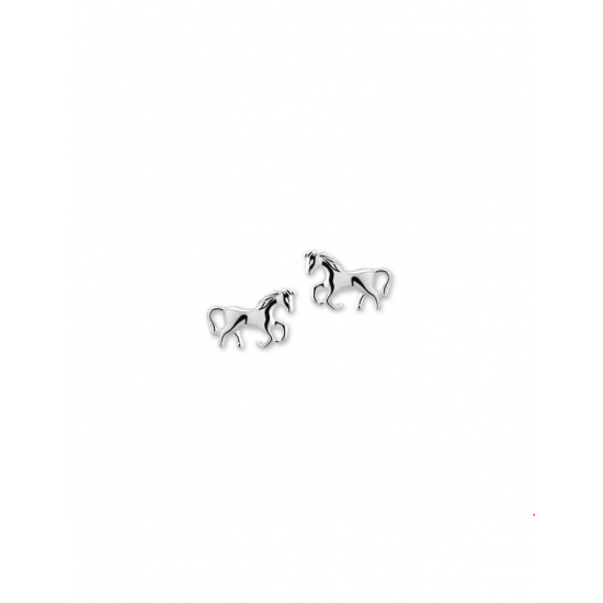 Zilver Oorknoppen paarden - 40150
