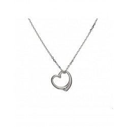 Zilveren ketting hart 1,3 mm MAAT 41+4 cm - 40165