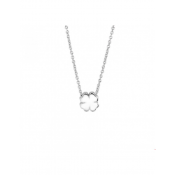 Zilver Collier klaver 1,3 mm 41 + 4 cm - 40166