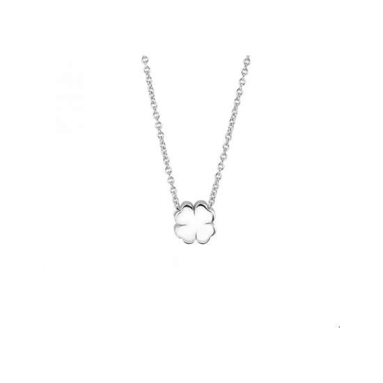 Zilver Collier klaver 1,3 mm 41 + 4 cm - 40166