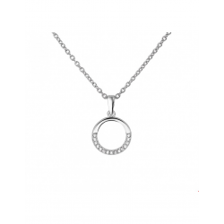 Zilver Collier zirkonia 41 + 4 cm - 40170