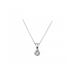 Zilver Collier zirkonia 41 + 4 cm - 40172