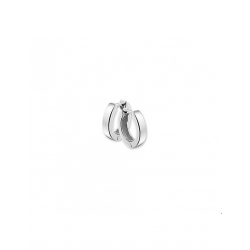 Zilveren Klapoorringen vlak - 40177