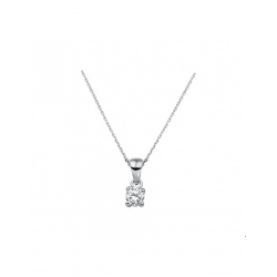 Zilver Collier zirkonia 41 + 4 cm - 40178