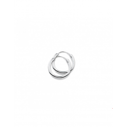 Zilveren Oorringen ronde buis 14x2mm. - 40180