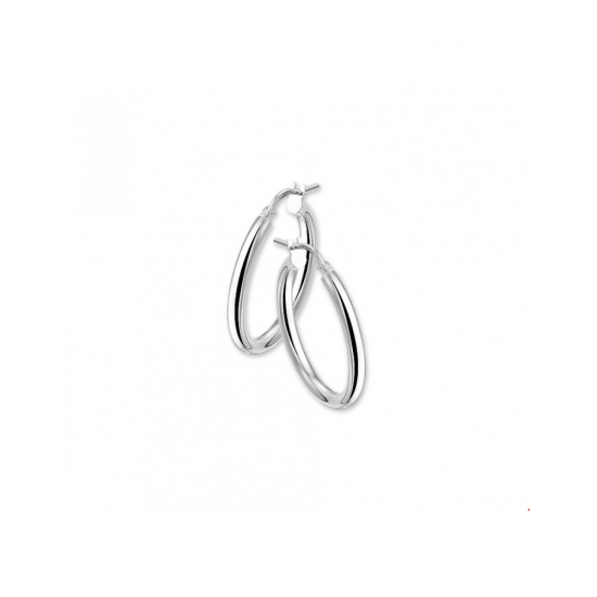 Zilver Creolen ronde buis - 40205