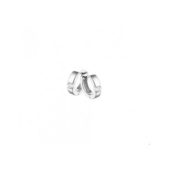 Zilveren Klapoorringen zirkonia - 40208