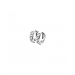 Zilveren Klapoorringen zirkonia 13mm - 40211