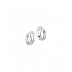 Zilveren Klapoorringen zirkonia poli/mat - 40212